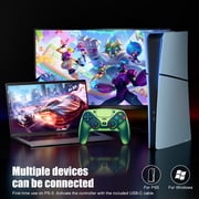 LED Wireless Controller for P5, Compatible with P5 Pro/Slim/PC, Dual Vibration, Macro/Turbo Function, 3.5mm Audio Jack, 6-Axis Motion Controller Gamepad with Speaker&RGB(Chroma Teal)