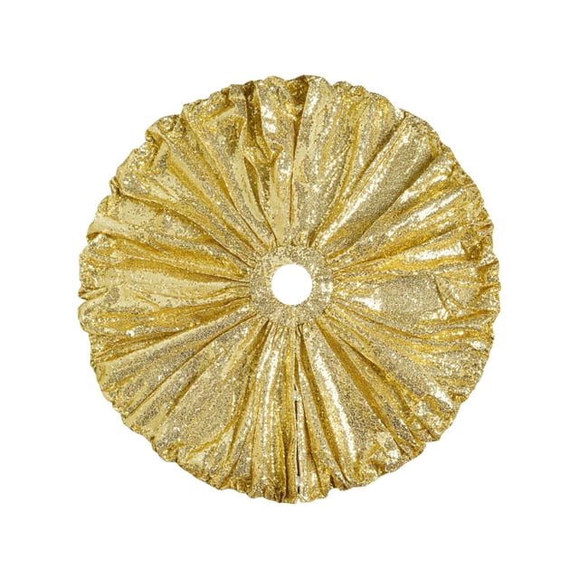Christmas Tree Skirt Sequin Decoration, Holiday Tree Bottom Cover, Festive Tree Base Apron for Christmas Tree Stand, Soft Cloth Tree Skirt for Home Decor Celebrations