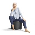 thumbnail image 2 of Gouchee Home Cube Brava Ash Pouf Ottoman – Water-Repellent Cube Bean Bag Footstool with Polystyrene Beads, Lightweight & Portable for Living Room or Dorm, 2 of 9