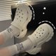 thumbnail image 2 of Zapatillas cálidas de invierno para mujer, zapatos planos para interiores, zapatillas cálidas de algodón para invierno, zapatos de moda para mujer, zapatos con agujeros, zapatos de felpa, 2 of 5