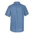 thumbnail image 5 of Tauxra Men's Checkered Button Down Shirt, Short Sleeve Casual Lapel Top, Modern Slim with Chest Pocket, Versatile for Business, Work, Date, Vacation, Breathable and Wrinkle, 5 of 7