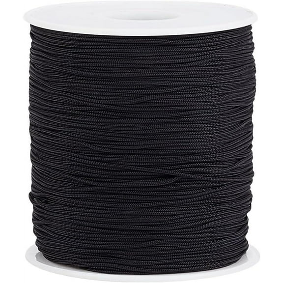 240yard Black Nylon Beading String 1mm Bracelet String Lift Shade Cord for Jewelry Making Wind Chime Replacement String Kumihimo Macrame Thread for Windows Rollers Repair DIY