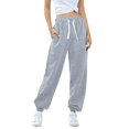 alcepopk Womens Sweatpants Cargo Joggers Baggy Sweat Fall Pants
