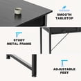 thumbnail image 4 of ZUNMOS Small Desk with Fabric Drawers & Storage Bag Iron Hook, Home Office Computer Desk, Writing Desk for Bedroom, 32 Inch, Black, 4 of 7