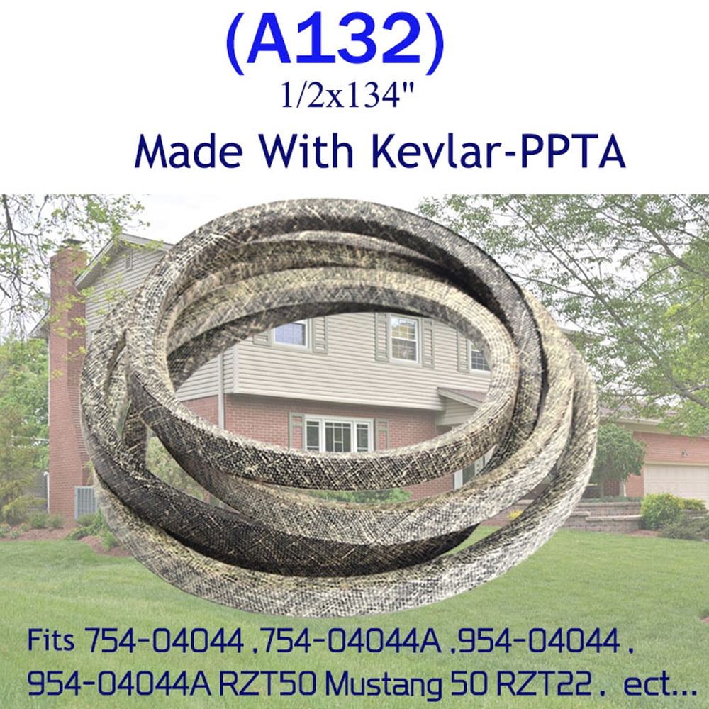 A132 134 Mower Deck Belt Replacement V-Belt for 754-04044 754-04044A 954-04044 954-04044A RZT50 Mustang 50in RZT22 Made in Kevlar