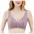 thumbnail image 1 of Front Closure Push Up Bra Wide Strap Comfort Wire Free Bra Large Size Bras For Women, 1 of 5