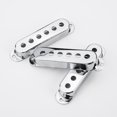 thumbnail image 4 of LOOKSEVEN 3Pcs Chrome 52mm/52mm/52mm Pole Spacing Brass SSS Single Coil Pickup Covers for Strat Style Electric Guita, 4 of 4