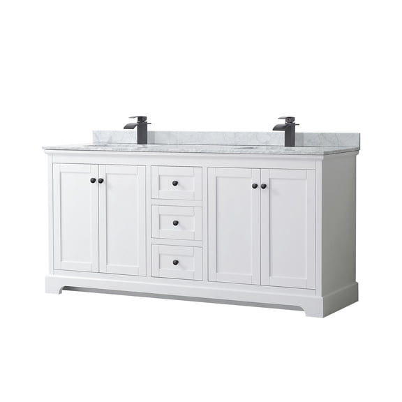 Wyndham Collection WCV232372DWBCMUNSMXX Avery 72" Free Standing Double Basin Vanity Set -