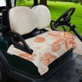 thumbnail image 2 of Golf Cart Seat Covers for 2 Seater,Orange Coastal Starfish Microfiber Cart Seat Towel Blanket,Farmhouse Nautical Coral Conch Absorbent Breathable NonSlip Bench Seats Protector for Golf Course 51"x31", 2 of 9