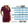 thumbnail image 6 of MOSHU 2 Piece Sets for Women Summer Lounge Short Sets Casual Oversized V Neck Shirts And Shorts Matching Fashion Outfits, 6 of 9