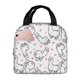 thumbnail image 1 of Fotbe Alpacas and Hearts Bolsa Térmica con Estampado y Forro de Aluminio Grueso Bolsa de Almuerzo con Bolsillo Frontal para Hombres y Mujeres, Ideal para Trabajo, Escuela, 1 of 8
