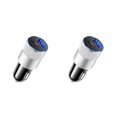 thumbnail image 4 of sweethay Adaptador de carga para automóvil de aleación de aluminio USB PD 2 Puerto de reemplazo 3.1A Antiflaming Automotive Tablet Toma de Negro Plata 2piezas, 4 of 6