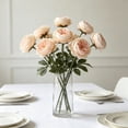 thumbnail image 4 of Artificial Ranunculus Flower Stems 8 Colors Realistic Fake Peony Bouquet For Home Wedding Party Table Centerpiece Vase Decor, 4 of 6
