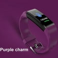 thumbnail image 2 of HOPDAY Fitness Tracker GW565D Heart Rate & Sleep Monitor Unisex Purple Smart Wristband, 0.96'', 2 of 6