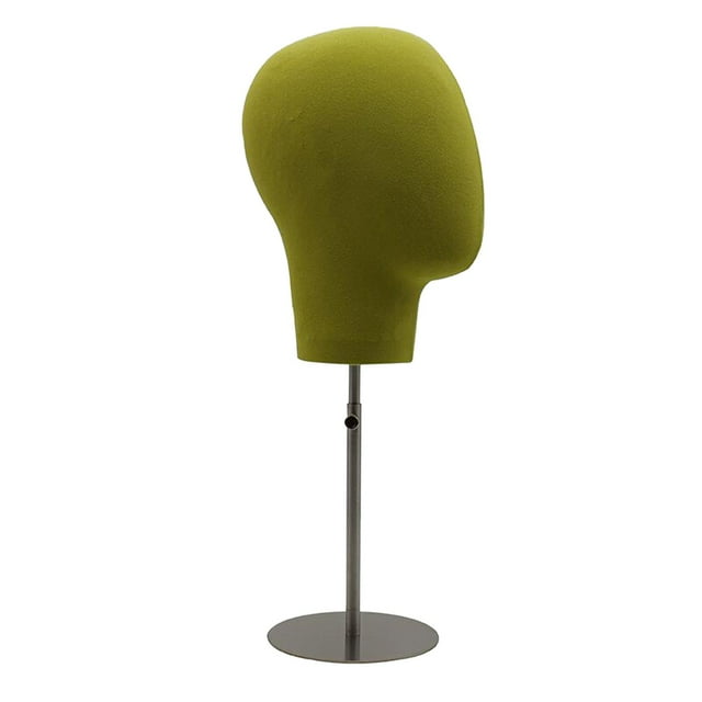 Tête Réglable Professionnel avec Stable Base Ronde Durable Mannequin S Casques Vert