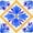 Blue/Orange, variant on Mi Alma Vinyl Peel and Stick Flower L03 Backsplash Tile Stickers Easy To Install , Blue/Orange, 4" x 4" (24-Pack)