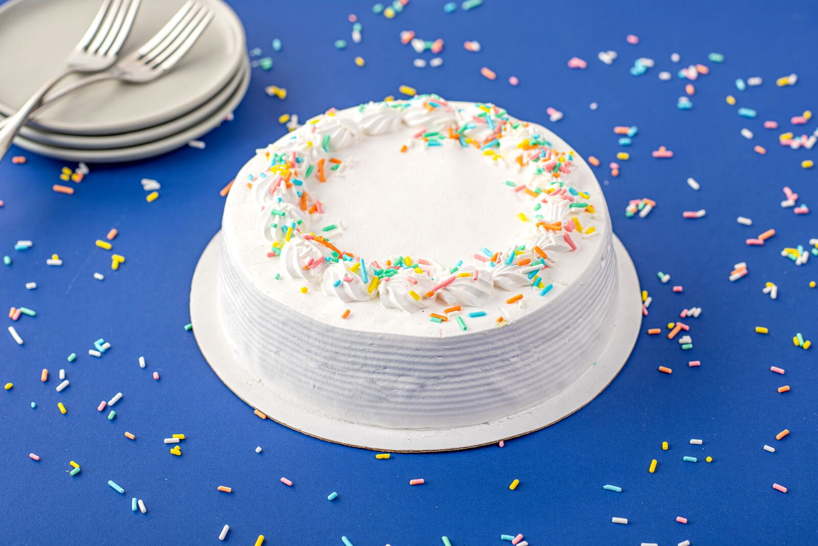 Funfetti Ice Cream Cake with Colorful Sprinkles - Frozen Birthday Dessert