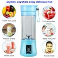 thumbnail image 2 of Portable Blender, Personal Size Blender Smoothies and Shakes, Mini Blender 2200mAh USB Rechargeable with Six Blades, Handheld Blender Sports,Travel,Gym 380ml, 2 of 6