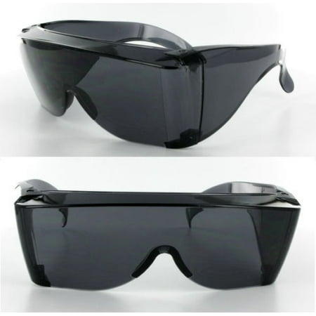 Extra Large Fit COVER Over Most Rx Glasses Sunglasses Safety drive put Dark (Best Over Glasses Sunglasses)