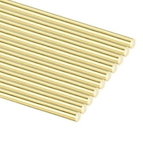 10Pcs Brass Round Rods, 0.8mm OD x 300mm Length Solid Stock Lathe Bar for Crafts