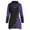 Purple, variant on jjayotai Womens Sweater Clearance Plus Size Women Round Neck Long Sleeve Solid Botton Pachwork Asymmetric Tops Sweater