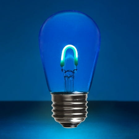

Wintergreen Lighting FlexFilament LED S14 Blue String Light Bulbs 5-Pack E26 Base