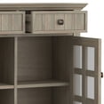 thumbnail image 3 of Simpli Home Acadian 36 inch Wide Solid Wood Transitional Entryway Storage Cabinet in Distressed Grey, 3 of 12