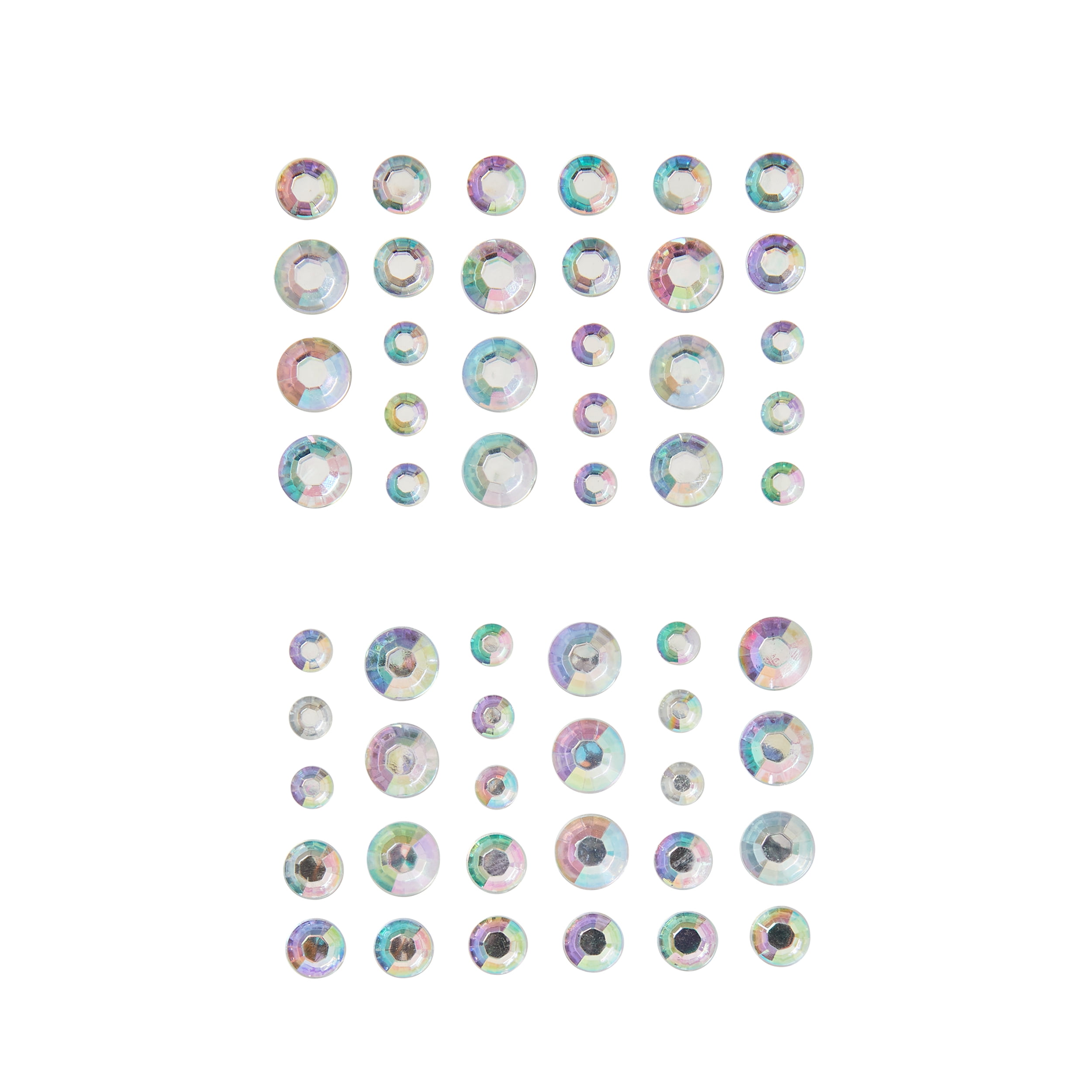 (2 pack) Offray Silver, Adhesive Gems Are Great Additions To Any Craft Project, 54 Pcs