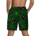thumbnail image 4 of Haiem Green Bright Web With Spiders Men'S Quick-Dry Swim Trunks: Comfortable Beach Shorts With Mesh Lining And Pockets - Ideal For Swimming And Sunbathing X-Large, 4 of 9