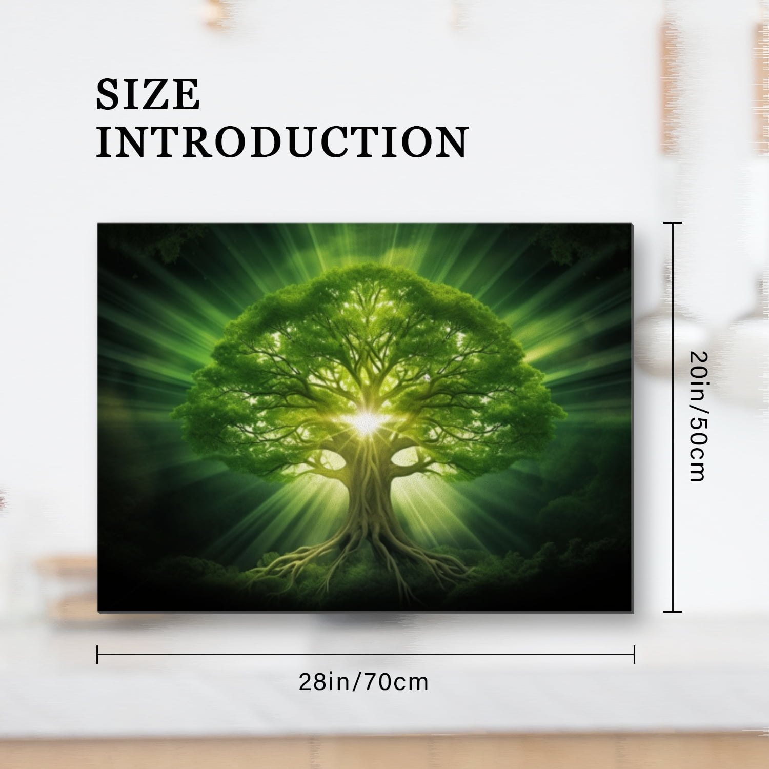 Foldable Cover for Stove Top Electric Flat Top, Huge Tree of Life Green Anti-slip Countertop Induction Protector, Square Stove Burner Covers Mat for Kitchen RV (28×20 Inch)