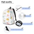 thumbnail image 4 of Bixox Little Elephant Printing Canvas Backpack Lightweight Casual Travel Backpack School Backpack Fits 15.6 Inch Notebook, 4 of 5