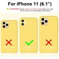 thumbnail image 2 of Liquid Silicone Case for iPhone 11, Slim Liquid Silicone Case with Open Bottom, Soft Gel Rubber Case Cover for iPhone 11(2019) 6.1 inch - Lemon Yellow, 2 of 12
