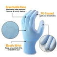 thumbnail image 7 of EvridWear 12 Pairs Ultralight Polyurethane PU Coated Garden Work Safety Gloves (Blue S), 7 of 7