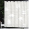 thumbnail image 3 of Ambesonne Grey Shower Curtain, Game Game Hobby Theme, 69"Wx84"L, Grey, 3 of 4