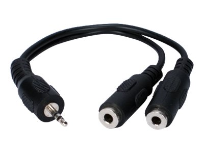 QVS 2.5mm Mini-Stereo Male to Two 3.5mm Female Speaker Splitter Cable - image 2 of 3