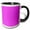 Black/White, variant on 3drose, Magenta Neon Pink - Plain Simple Solid Color - Purple-pink - Girly Girl Bright Vibrant Purply Pink, 15oz Mug