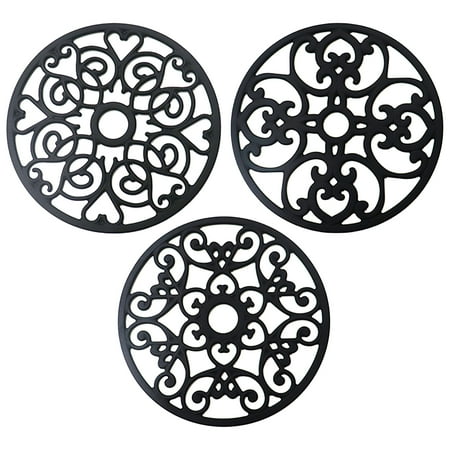 

Azhf Free Shipping 3pcs/set Multipurpose Trivet Mat Silicone Placemat Heat Insulation For Table