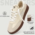 thumbnail image 4 of Ecetana Womens Walking Shoes PU Leather Low Top Tennis Shoes Non-Slip Casual Sneakers for Women, 4 of 8