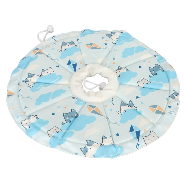 Cat Cone Collar, Adjustable Drawstring Breathable And Protective Cat Elizabethan Collar For Cat Kitten Prevent From Licking Wounds