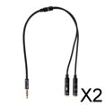 thumbnail image 1 of Cable Adaptador De Audio De 2x3,5 Adaptador Divisor De Micrófono Para PC Smartphone 2 piezas, 1 of 8