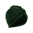 thumbnail image 2 of Gustave Turbans Head Wraps for Women Stretch Pre Tied Hair Turban Hats Pleated Chemo Headwear Head Covers Beanie Headwrap Sleep Caps "Green", 2 of 8