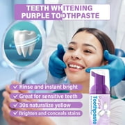 Purple Toothpaste For Teeth Whitening, Whitening Toothpaste, Reduce Yellowing & Remove Surface Stains & Polishes Teeth