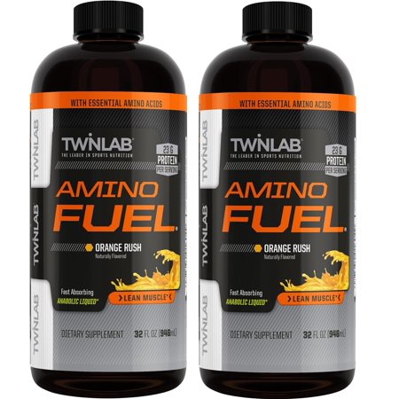 TwinLab Amino Fuel Lean Muscle Liquid Orange Rush 32 fl.oz - 2 Bottles