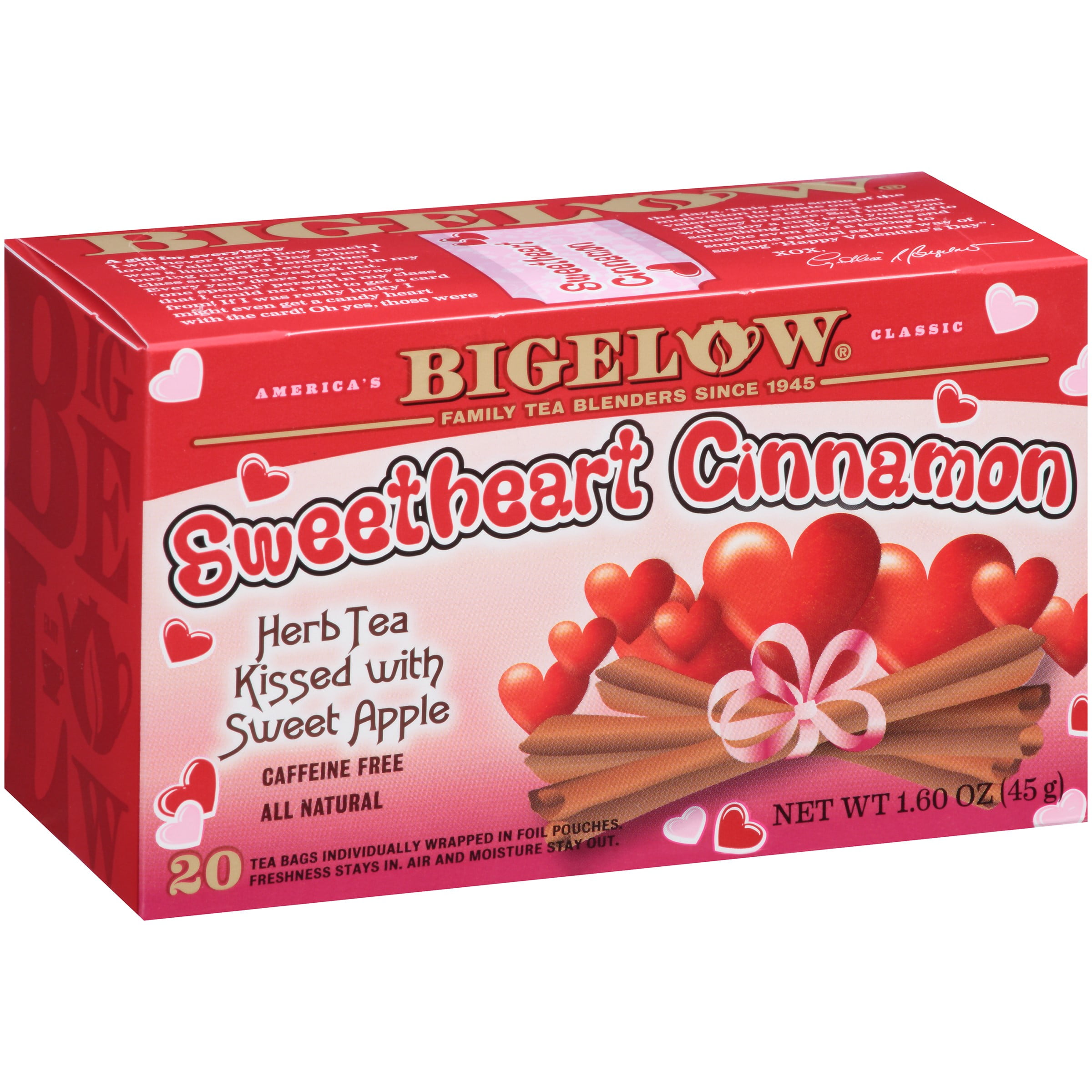Bigelow Sweetheart Cinnamon Herb Tea, 1.60 Ounce Boxes