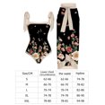 thumbnail image 3 of Traje De Baño Damas 2 piezas de traje de playa para mujer con cordones y vestido para deportes acuáticos (flor negra XL) Sywqhk Para Estrenar, 3 of 7