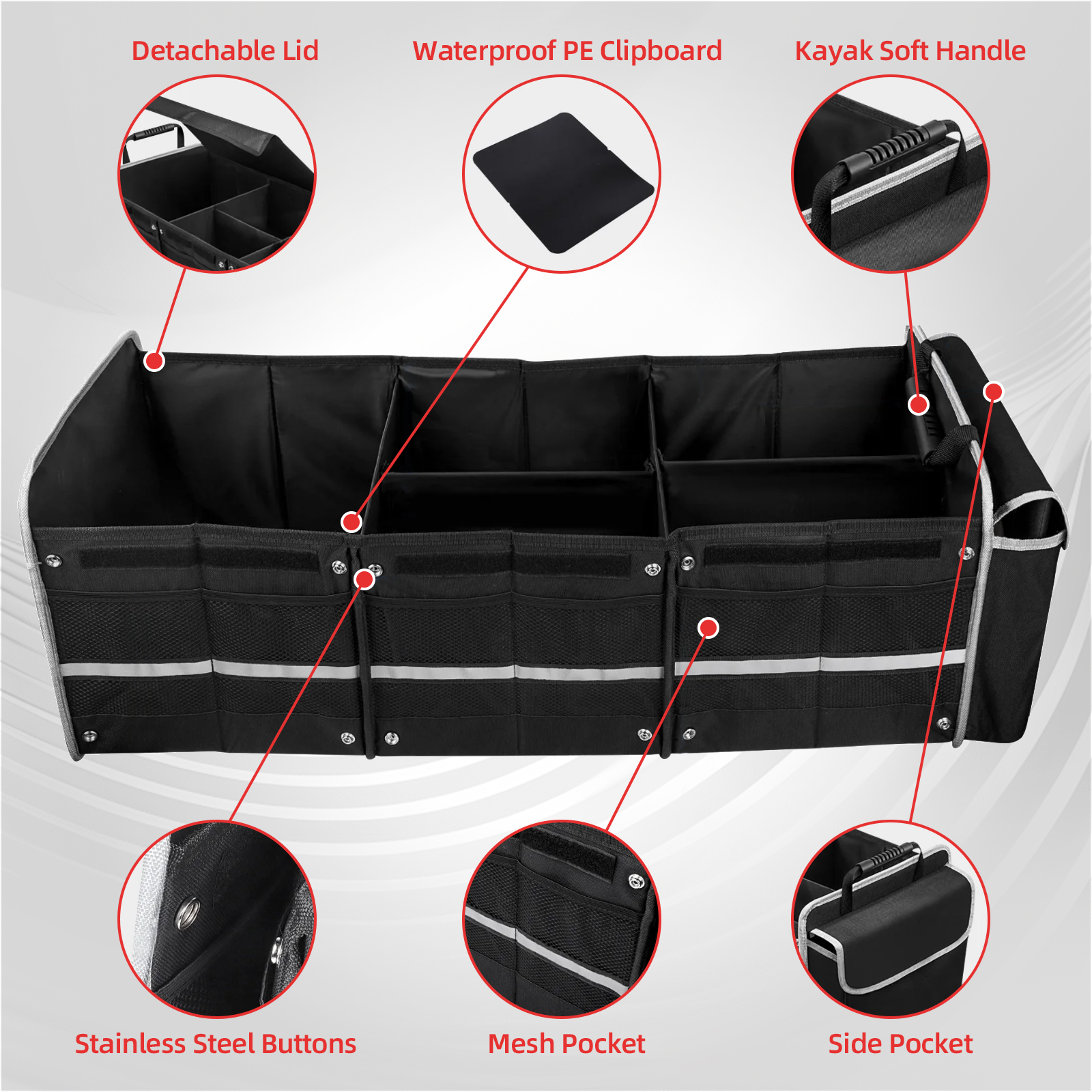 DARZU Kailwokk Collapsible Trunk Organizer with Insulated Bag photo 3
