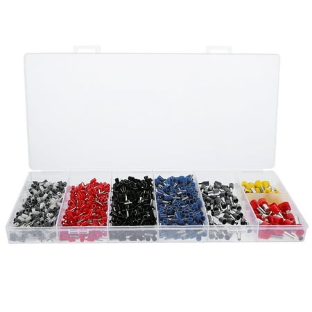 

NUOLUX Kit Electrical Wire Cable Terminals Connector Terminals Crimping Terminal Cord Tubular Automotive Marine Pins Connector