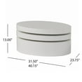 thumbnail image 3 of GDF Studio Kendall Modern Faux Wood Rotatable Coffee Table, Glossy White, 3 of 8