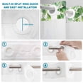 thumbnail image 4 of No Hook Shower Curtain, Spring Shower Curtains for Bathroom with See Through Top Window, Bicycles Botanical Rose Leaves Butterfly Wood Grain Waterproof & Washable Bath Curtain Stand Up Stall 36"x72", 4 of 9