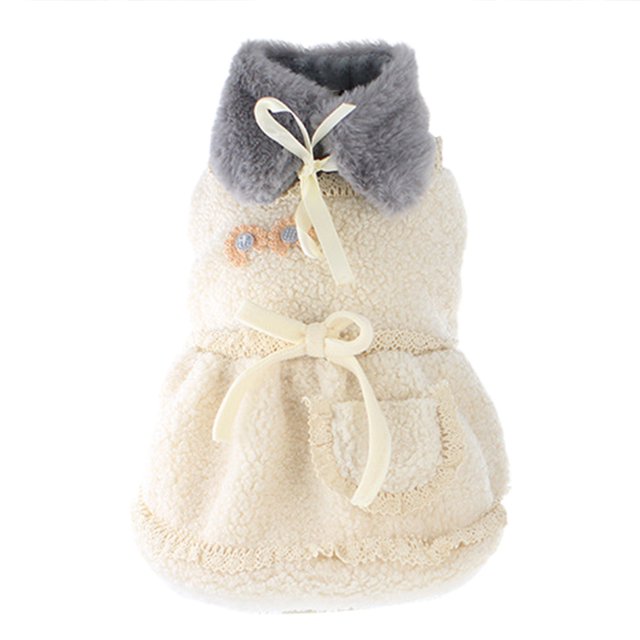 Koszal Robe pour Chien Imprimé Floral Habillage Texture Douce Ensemble Foulard Robe Princesse pour Extérieur